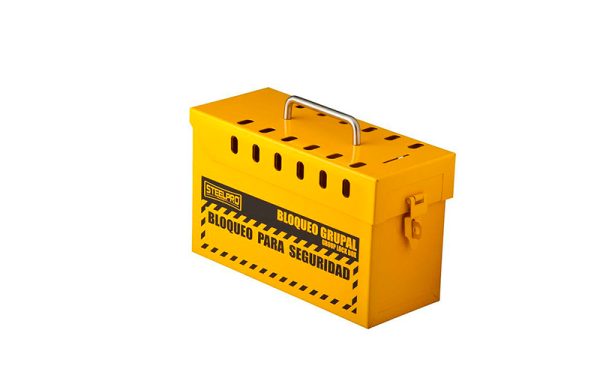 CAJA DE BLOQUEO GRUPAL AMARILLA